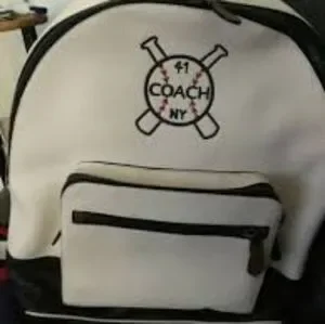 COPY - WHITE COACH BACKPACK Coach Mini Court Bookbag in IM/Chalk, Refined Pebble Leather  main image 3